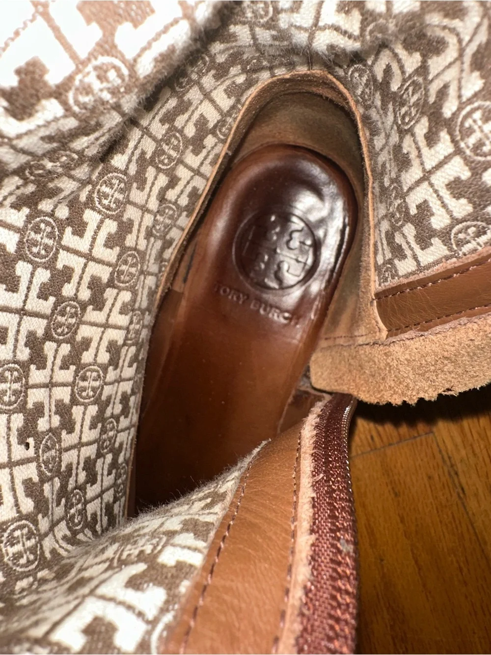 Tory Burch Selma Tan Leather Tall Riding Boots 6M